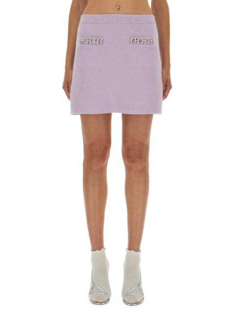 self-portrait Self-Portrait Women Knit Skirt With Crystals