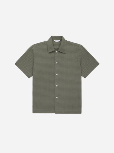 3sixteen Resort Shirt - Olive Geo Weave