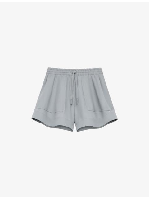 Loewe Anagram-Embroidered Relaxed-Fit Cotton-Blend Shorts