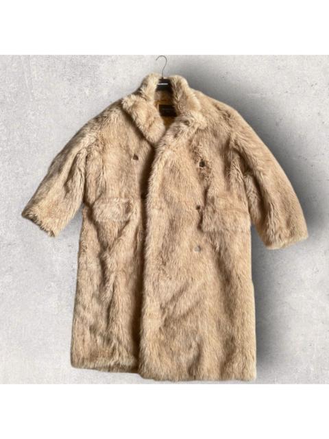BALENCIAGA Fall23 Faux Fur Double Breast Oversized Coat