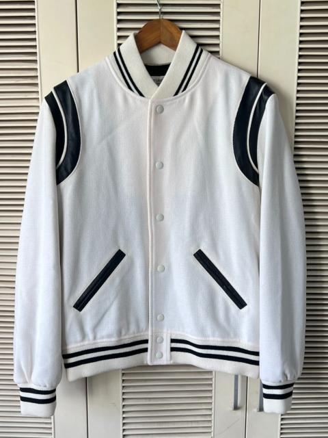 SAINT LAURENT Saint Laurent Varsity Teddy Wool Jacket