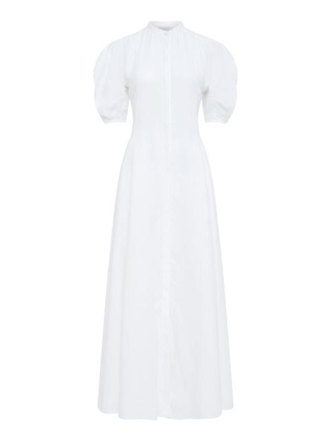 GABRIELA HEARST Arabella Shirtdress in White Aloe Linen