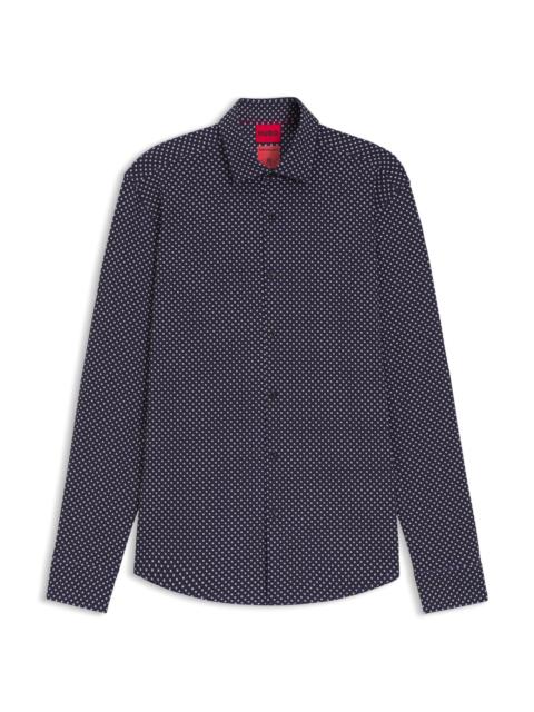 HUGO SLIM-FIT SHIRT IN PRINTED STRETCH JERSEY