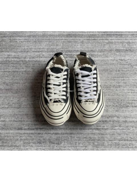 Other Designers XVessel Distressed Platform Espadrilles Black & White