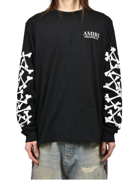 AMIRI BONES STACKED L/S TEE / BLK