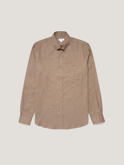 Sunspel Button Down Flannel Shirt