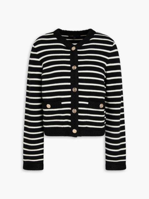 maje Striped knitted cardigan