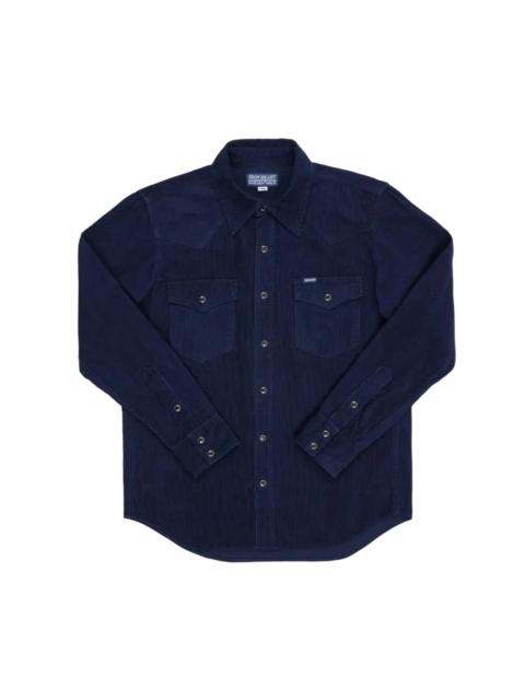 Iron Heart IHSH-438-IND 7.5oz Selvedge Corduroy Western Shirt - Indigo