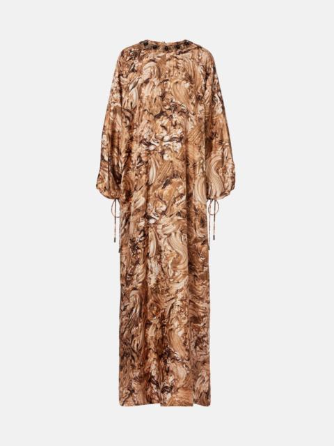 Max Mara Maroso embellished silk maxi dress