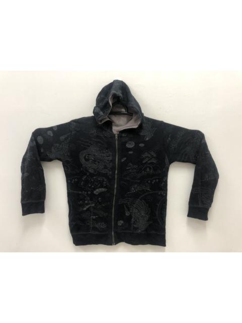 Other Designers Japanese Brand - Vintage SUKAJAN Japan Full All Over Print Reversible Hoodie