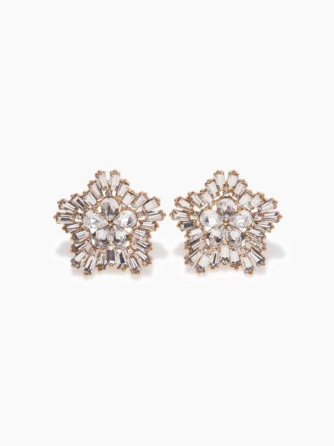 CAROLINA HERRERA Crystal Snowflake Earrings