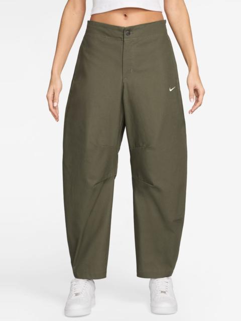 Nike Nike Sportswear Street Barrel Leg Pants in Medium Olive/Sail at Nordstrom