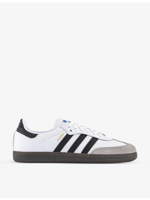 adidas Samba OG logo-print leather low-top trainers