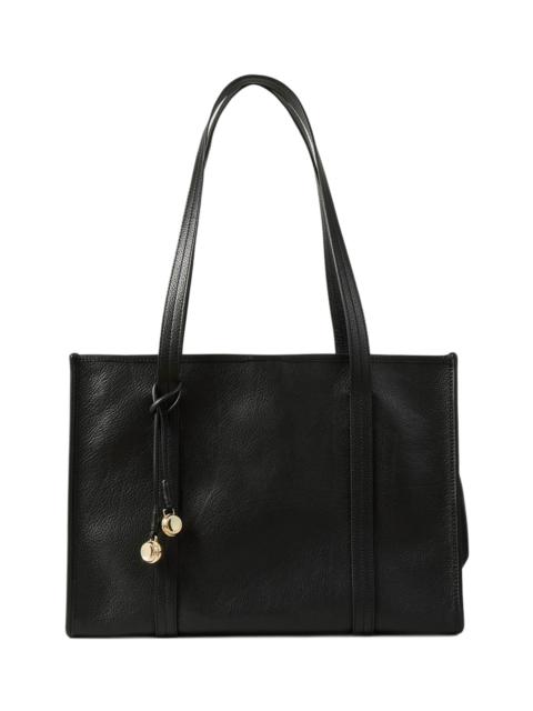 Sandro SANDRO Soft leather shopping bag in Black at Nordstrom