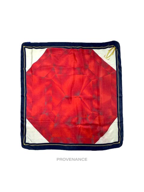 Cartier Cartier Ruby Gem Chain Logo Silk Scarf - Multicolor 80