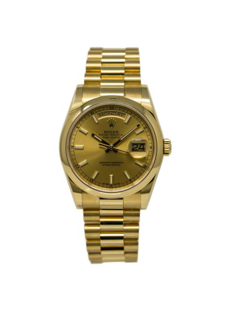 ROLEX Rolex Day-Date Champagne  Automatic 18kt Yellow Gold Ladies  Watch118208CSP