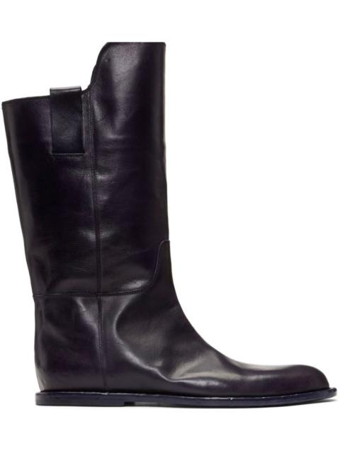 Ann Demeulemeester Men's Black Purple Tucson Boots