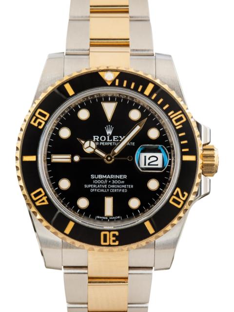 ROLEX Rolex Submariner Two Tone 116613 Black Dial