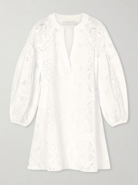 BORGO DE NOR Harlow Cotton-blend Lace Mini Dress