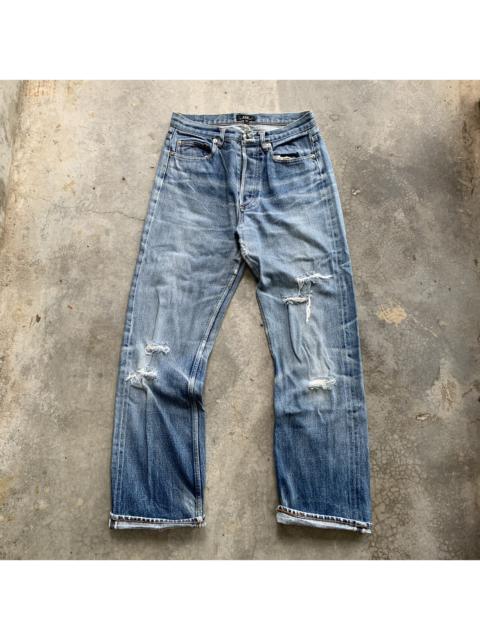 A.P.C. APC DISTRESSED SELVEDGE DENIM PANT