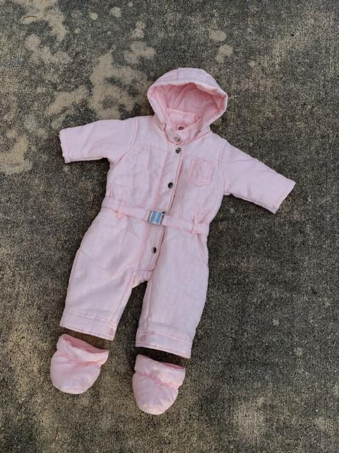Dior INFANT 3M FULL OBLIQUE MONOGRAM DIOR PUFFER JUMPSUIT