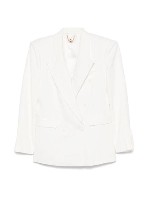 ELISABETTA FRANCHI Linen blend double-breasted jacket