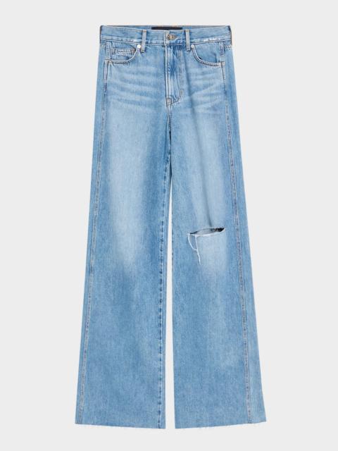 VERONICA BEARD Kasey Mid-Rise Wide-Leg Jeans