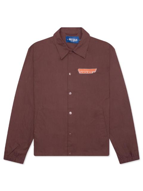 AWAKE NY 4 WHEELER COACHES JACKET - BROWN
