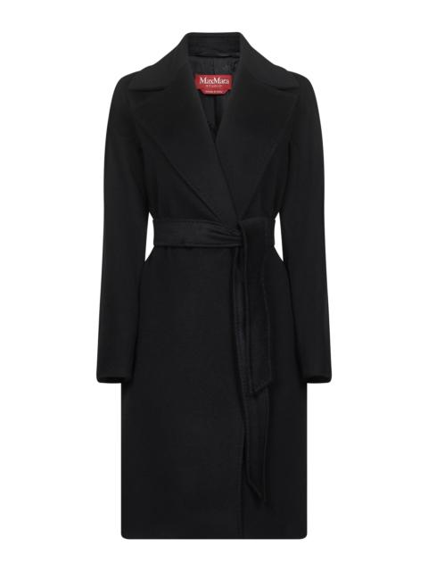 Other Designers Max Mara Studio Women Black Broadcloth Dravenna Robe Coat