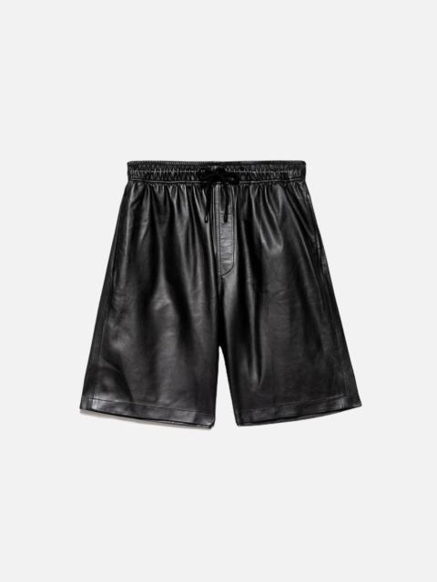FRAME Leather Short in Noir