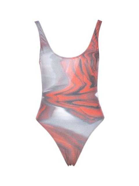 Jean Paul Gaultier Blurry Roses Printed Swimsuit