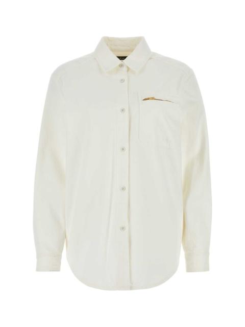 A.P.C. A.P.C. Women White Denim Tina Shirt
