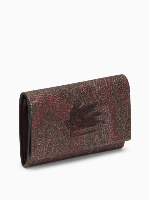Etro Paisley Wallet In Coated Canvas