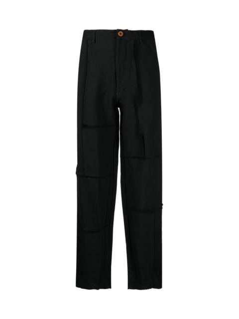Comme des Garçons SHIRT EXPOSED-SEAM STRAIGHT-LEG TROUSERS