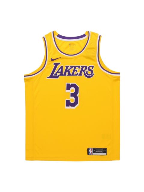 Nike Nike NBA Sports Basketball Jersey/Vest SW Fan Edition 20 Season Los Angeles Lakers Davis No. 3 Yello