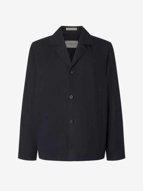 CORNELIANI Blue 160's wool overshirt