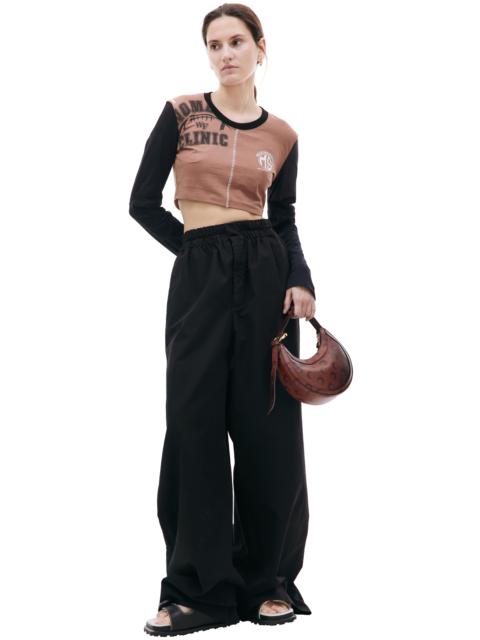 Marine Serre BROWN CROPPED LONGSLEEVE