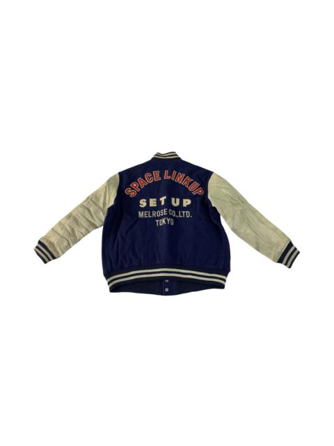 Other Designers Leather - Hype 90s Varsity Jacket Set Up Space LinkUp Outerwear