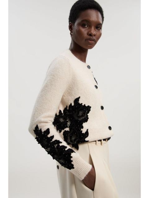 KAREN MILLEN Lace Embellished Cosy Knit Cardigan