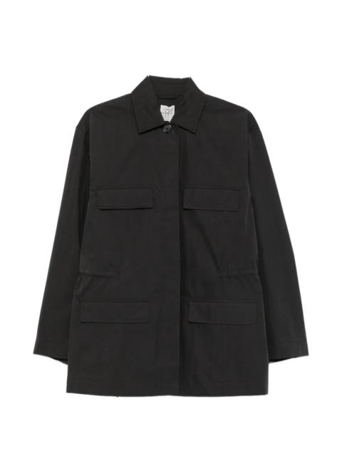 TOTEME Collared Drawstring Jacket in Black