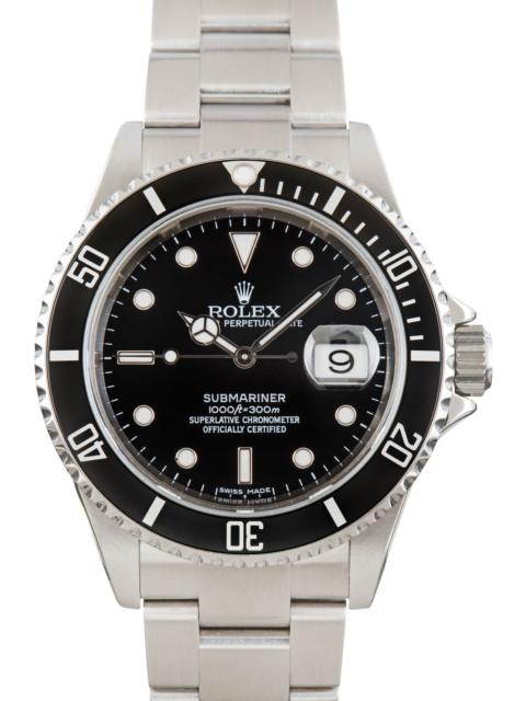 ROLEX Used Rolex Submariner 16610T No Holes Stainless Steel Case