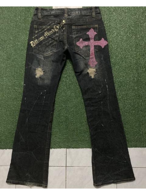 Other Designers Japanese Barand Sorridere Distressed Flared Denim Pants