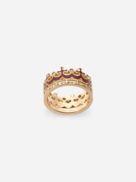 Dolce & Gabbana Royal Ring 18-carat yellow gold and diamonds