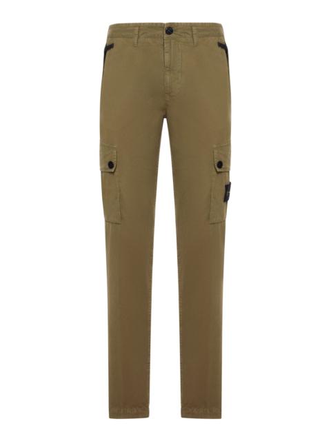 Stone Island COTTON TROUSERS WITH COMPASS LOGO