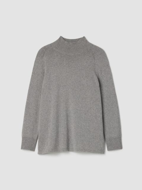 EILEEN FISHER Cotton & Recycled Cashmere Turtleneck Long Top