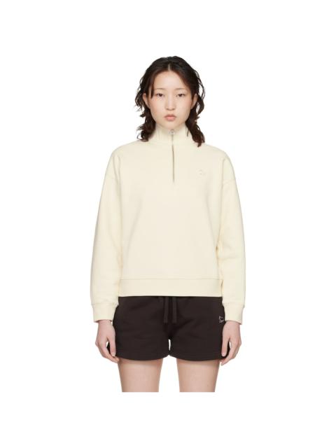 Maison Kitsuné Off-White Baby Fox Half Zip Sweatshirt