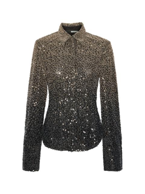 ROTATE Beaded Fitted Shirt black