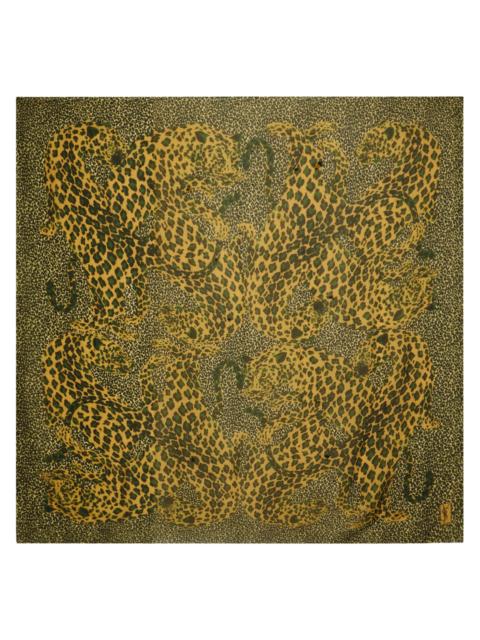 SAINT LAURENT Saint Laurent Leopard-print Silk Scarf