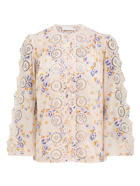 Zimmermann LUCKY EMBROIDERED BLOUSE
