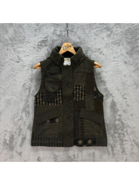 Other Designers Rare - KURUMI Nice Design Hooded Wool Vest #5912-213